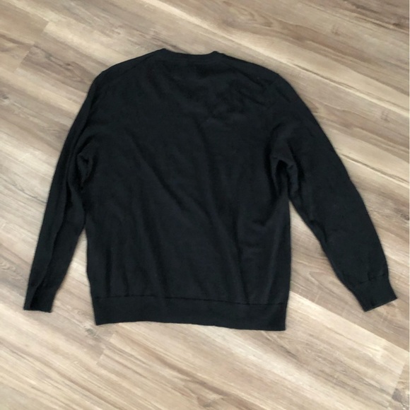 Club Room Black Marino Wool Blend V-neck Sweater Men XL - Picture 5 of 5